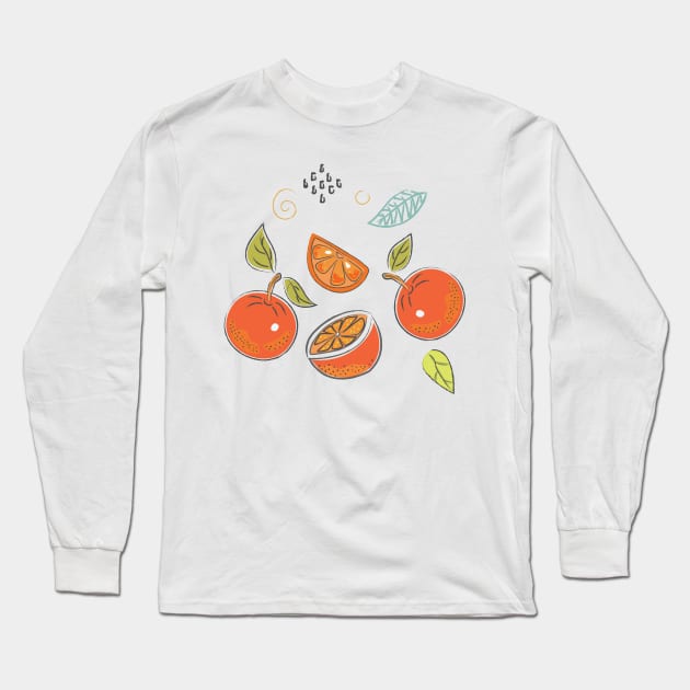 Oranges Long Sleeve T-Shirt by Countryside